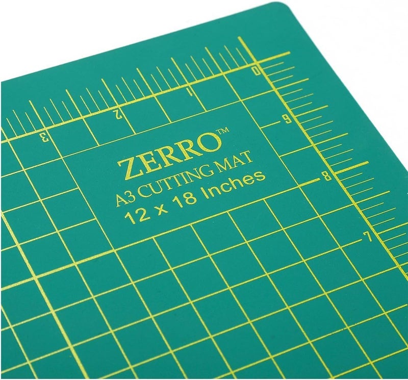ZERRO Self Healing Cutting Mat 12" x 18" Double Sided No-Slip Rotary Cutting Sewing Mat Durable 5 Layers PVC Cutting Board (A3)… - Image 3