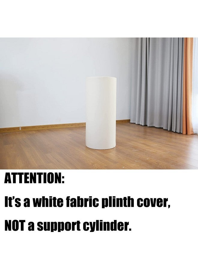 FiVan White Cylinder Cover for Baby Birthday Party Newborn Baby Shower Baptism Communion Christening Elastic Plinth Cover Decoration Pedestal Cover - Image 2