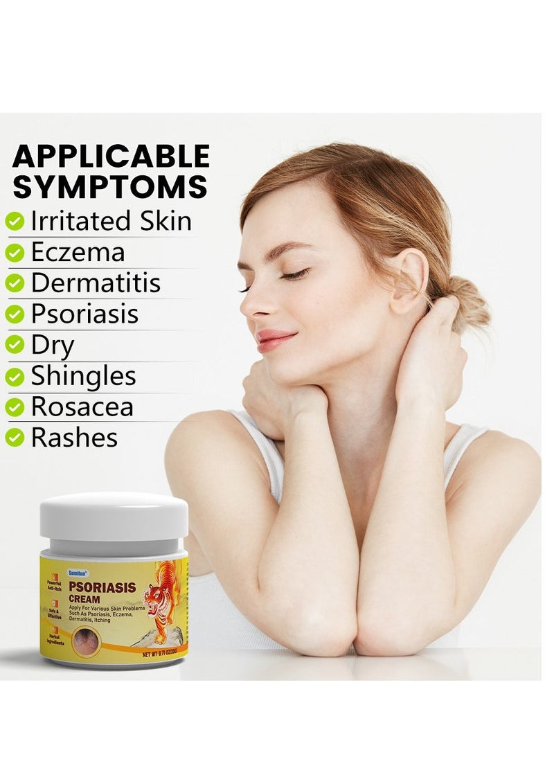 Sumifun كريم الصدفية، كريمات الصدفية العشبية الصينية الطبيعية، كريمات التهاب الجلد والصدفية والحكة، مرهم الصدفية، كريمات الصدفية - علاج الصدفية، كريم مضاد للبكتيريا، للحكة في الجسم 20غ - Image 5