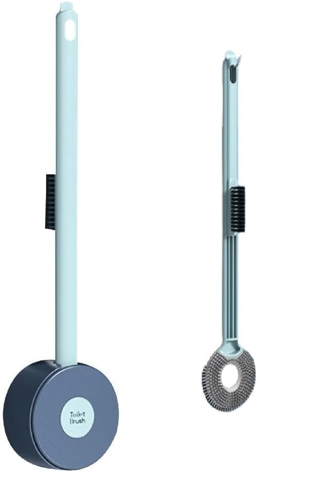 Cyrox Wall Mount Toilet Brush with Mini Cleaning Brush // Bathroom Wall Mounted Brush with Holder Set Cleaning Brush (1Pcs) - Image 1