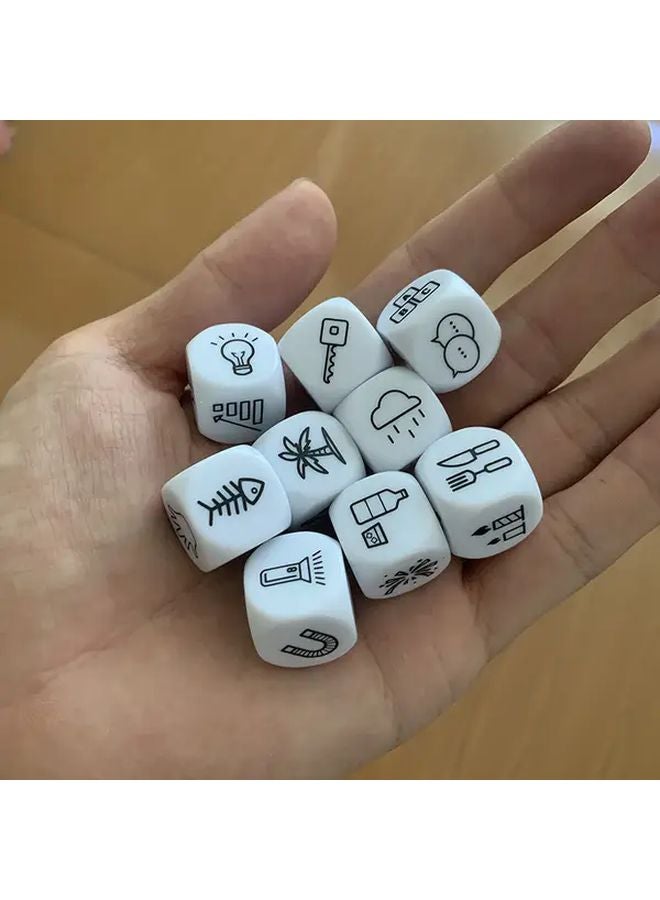 9 قطع من النرد الخشبي لرواية القصص مع حزمة جيب لعيد الميلاد وهالوين - Image 2