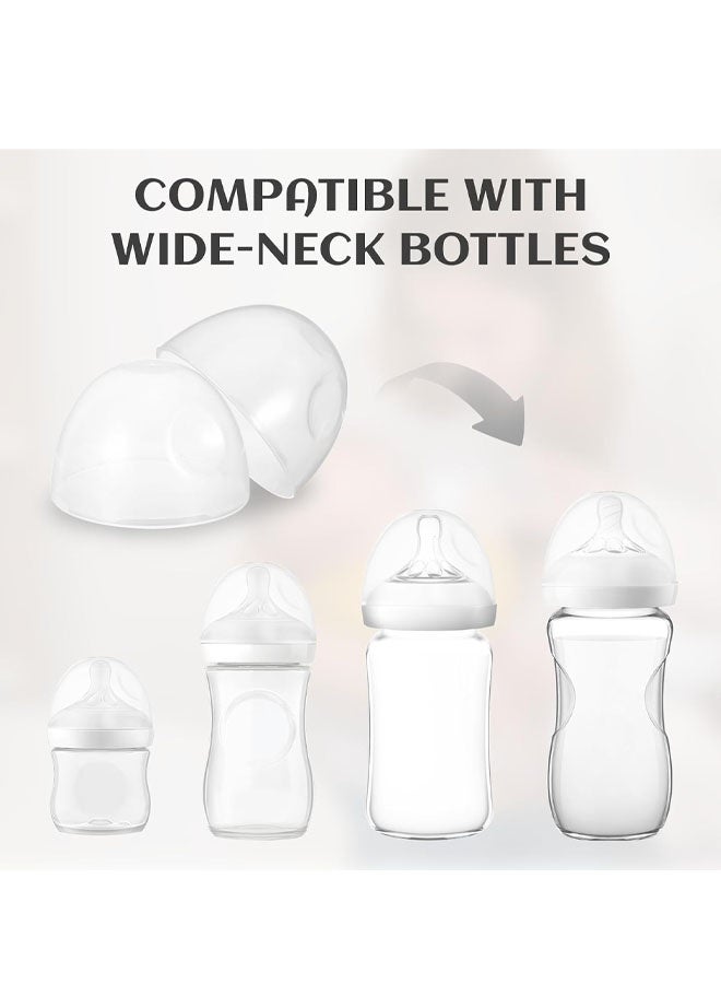 3Count Baby Bottle Lids Compatible with Philips Avent Baby Bottles, Soft & Safe PP Bottle Caps for Avent Natural Plastic and Glass Bottles, BPA Free Baby Bottle Covers for Philip Avent Glass Bottle - Image 2