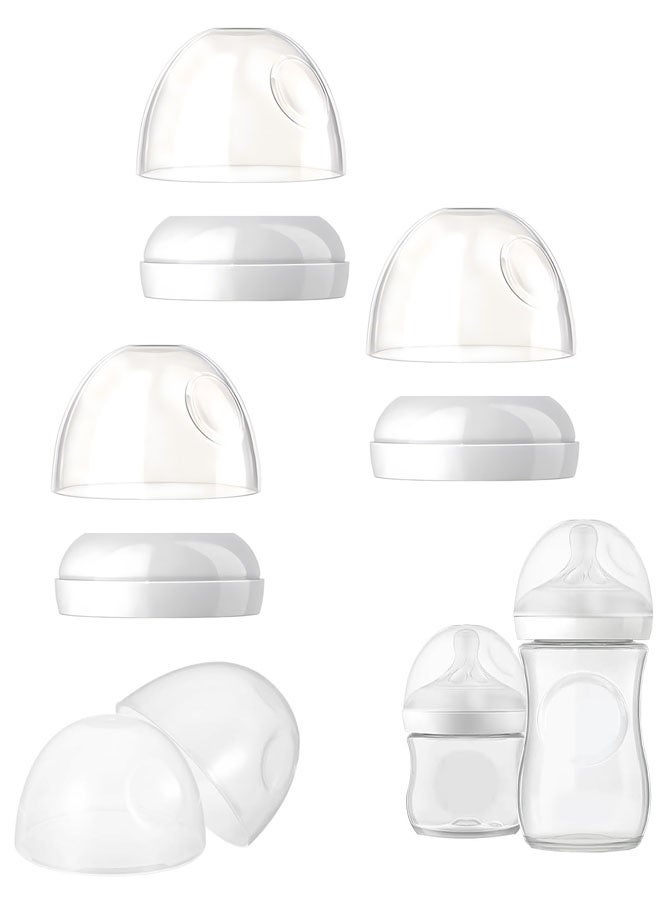 3Count Baby Bottle Lids Compatible with Philips Avent Baby Bottles, Soft & Safe PP Bottle Caps for Avent Natural Plastic and Glass Bottles, BPA Free Baby Bottle Covers for Philip Avent Glass Bottle - Image 1