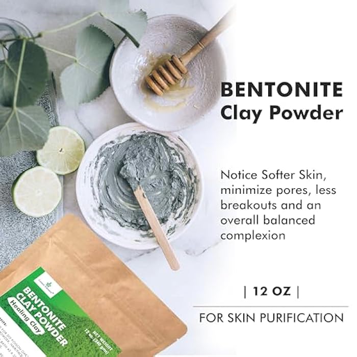 Cosmic Element 100% Pure Calcium Bentonite Clay Powder - Bentonite Clay Food Grade, Vegan, Healing Clay | Skin Care Detox - Deep Pore Cleansing Face & Body Mask for Soft, Smooth, Refreshed Skin | 12oz - Image 3