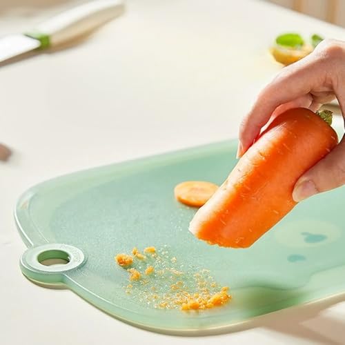 Agabani Cute Bear Cartoon Chopping Board – BPA-Free, Food-Grade PP Material, Non-Slip & Lightweight Cutting Board for Kids & Adults – Scratch-Resistant & Easy to Clean Kitchen Accessory (34 CM_Green) - Image 3