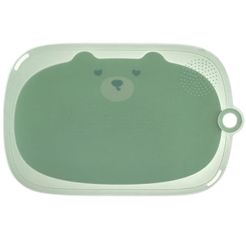 Agabani Cute Bear Cartoon Chopping Board – BPA-Free, Food-Grade PP Material, Non-Slip & Lightweight Cutting Board for Kids & Adults – Scratch-Resistant & Easy to Clean Kitchen Accessory (34 CM_Green) - Image 1