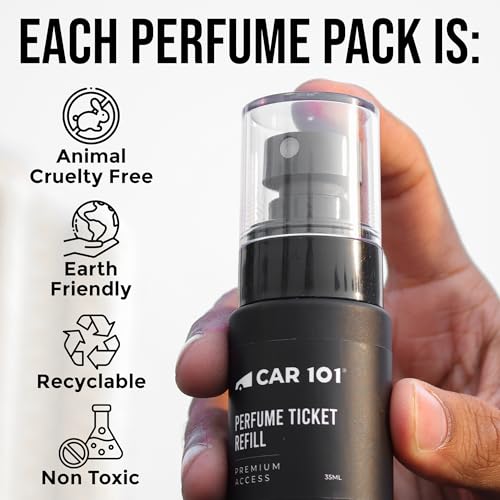 CAR101 Black Vanilla Premium Car Perfume 35ml with Wooden Dangler | 300 + Sprays |Fine Fragrance Car Air Freshener|Car Accessory Interior|Luxury Air Freshener for Accessories & Dashboard - Image 4