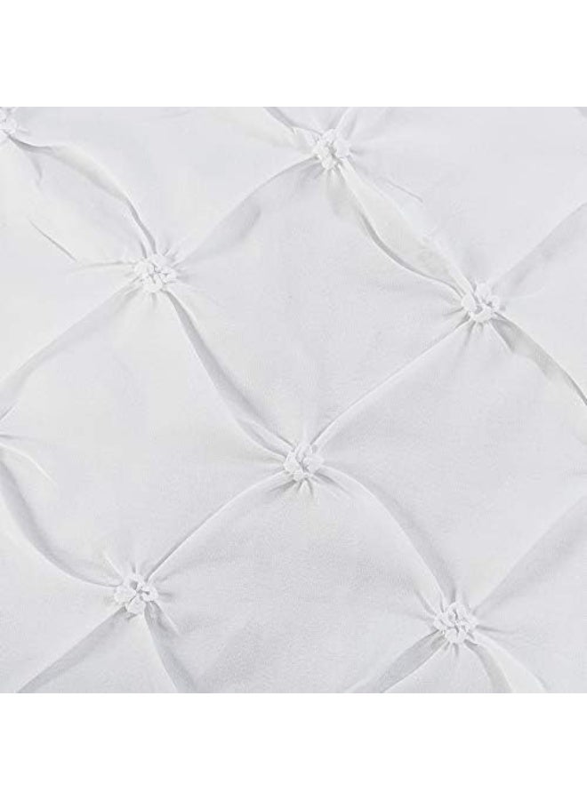 Vaulia Lightweight Microfiber Decorative Pillow Shams Pinch Pleat Design Standard Size 20x26 White Color 2Pack - Image 4