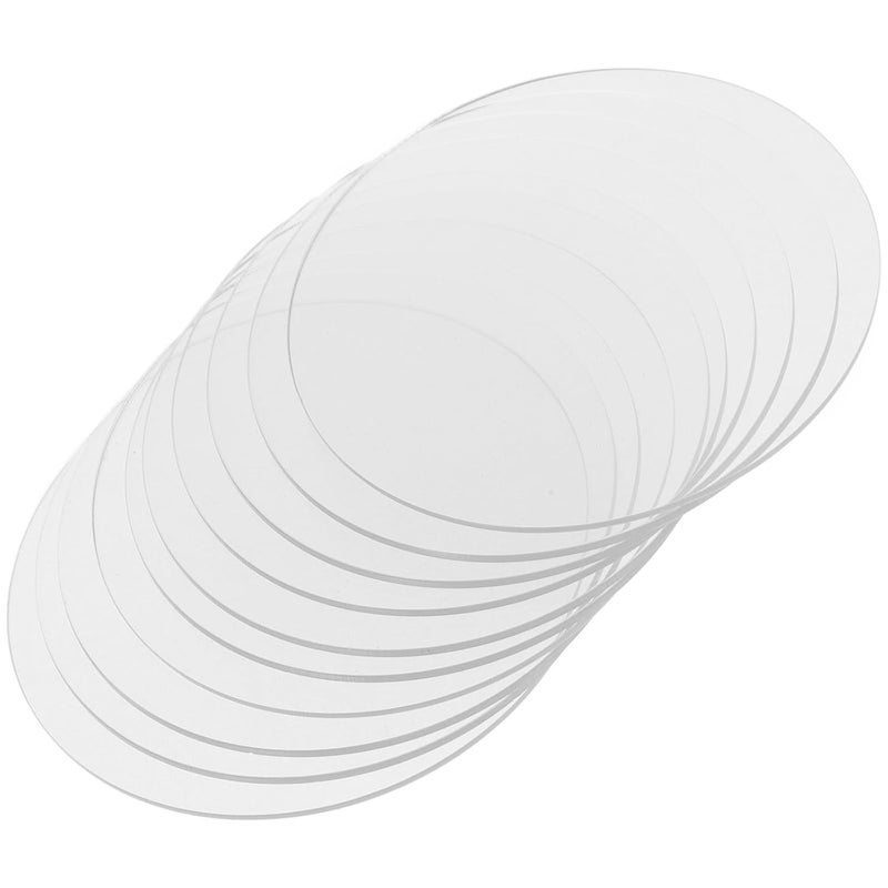 2mm Thick 10cm Acrylic Plastic Circles 10Pcs for DIY Crafts Cake Holder Display Base - Image 1