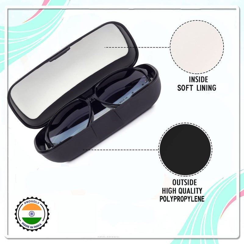 VIVID Vision Unisex Adult Lightweight Eyewear Sunglasses Case Cover | Protect Eye Glasses | Plastic | | Closure - Button - Image 5