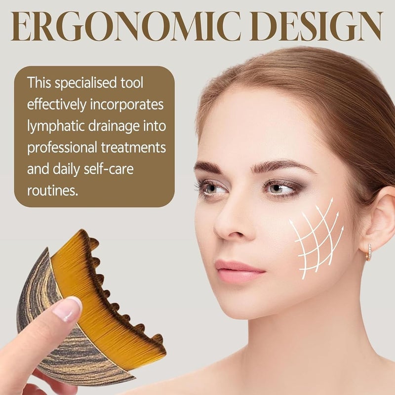KUHEE New Lymphatic Contour Face Brush, Lymphatic Drainage Massager for Face,Ergonomically Designed to Fit The Skin Precisely and Relieve Fatigue - Image 4