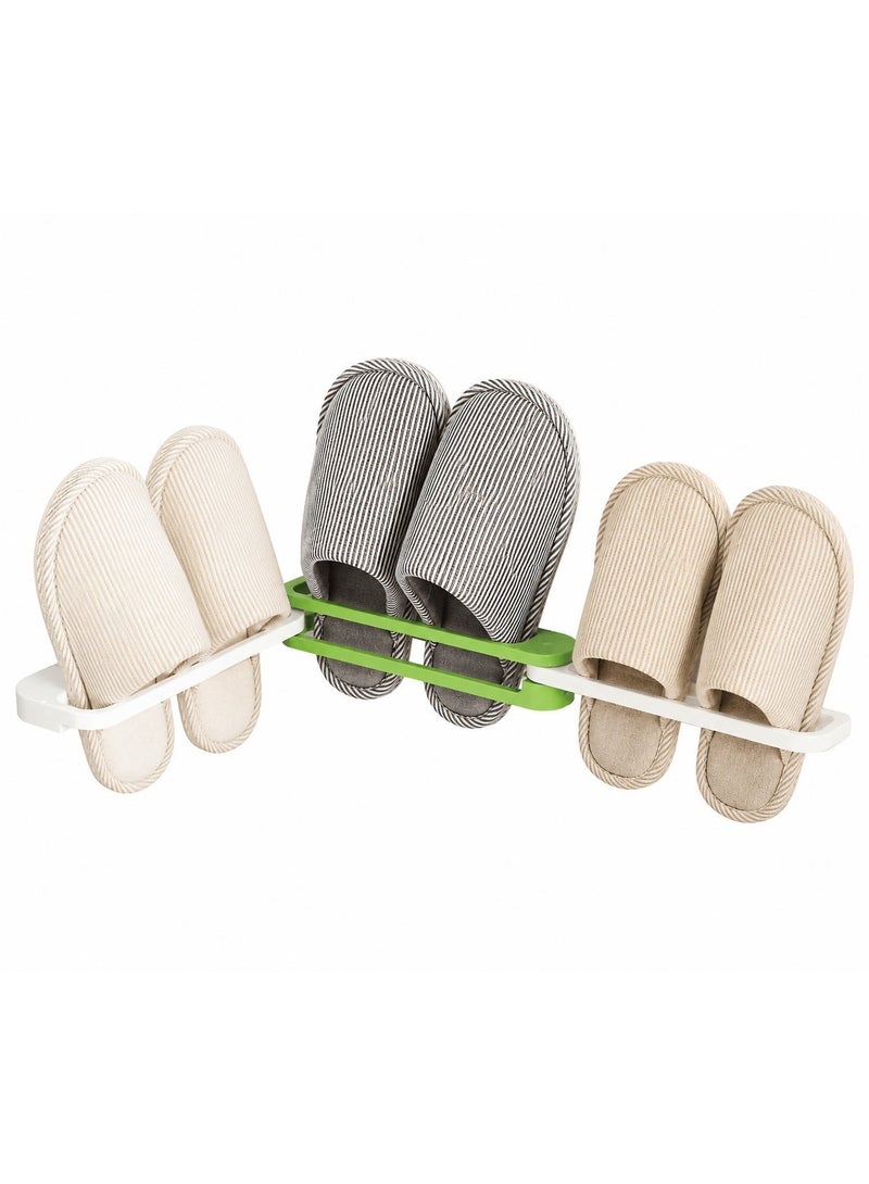 3- in-1 Wall-Mounted Shoes and Slippers Organizer – Foldable Hanging Shoe Rack (No Drilling, Strong Adhesive) – Space Saver for Bathroom, Entryway, and Bedroom – 1 Piece_ Wall-Mounted Shoe Organizer _ Adhesive Shoe Rack _ Small Wall Shoe Cabinet _ Home Storage Organizers - Image 1