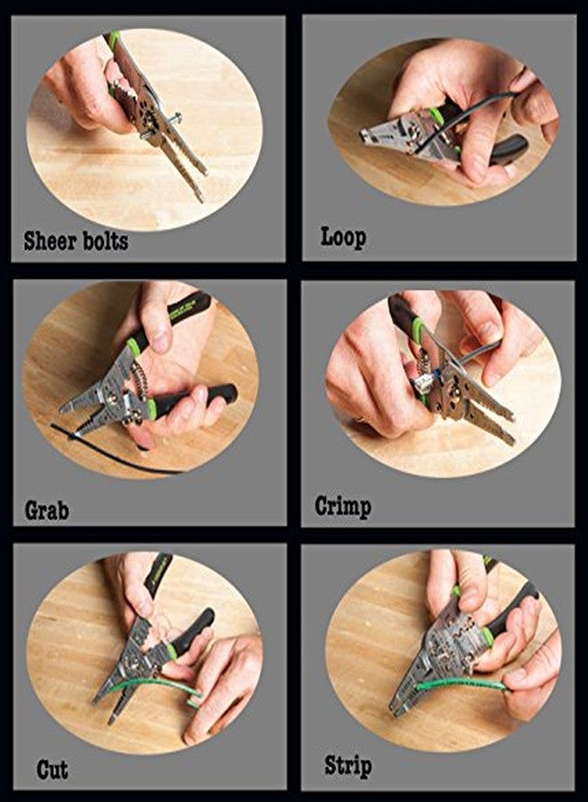 جرينلي أداة تجريد وقص وتجعيد الأسلاك من Greenlee 1956-SS Pro المصنوعة من الفولاذ المقاوم للصدأ، مقاس 6-14AWG، 7.5 بوصة - Image 4