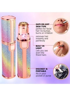 RAQTA Facial Hair Remover & Eyebrow Trimmer for Women | Painless, Precision Portable Razor | Rechargeable Lipstick-Style Trimmer for Face, Lips, Nose & Chin  - Image 2