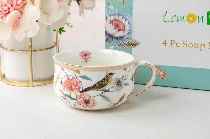 Lemon Tree Lemon TreFV2214Parente Ceramic Soup Mug Soup Mug for Maggie and Noodles Glossy Finish Mug White - Image 4