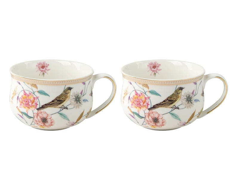 Lemon Tree Lemon TreFV2214Parente Ceramic Soup Mug Soup Mug for Maggie and Noodles Glossy Finish Mug White - Image 1