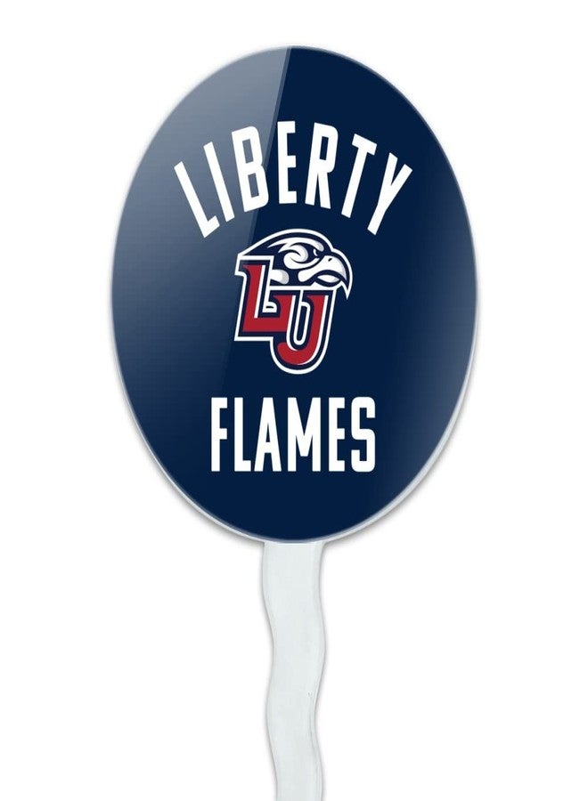 GRAPHICS & MORE Liberty University Flames Logo Cupcake Picks Toppers Decoration Set of 6 - Image 2