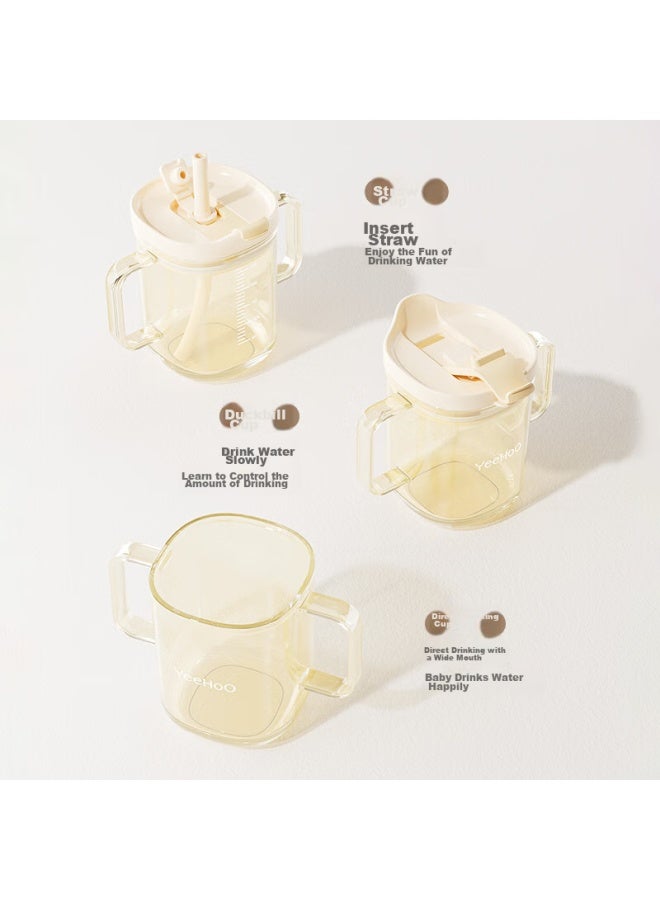 Yeehoo Children's Straw Drinking Cup With Scale, Ppsu Material, Baby Water Cup, Milk Cup, Student Breakfast Cup - Image 2