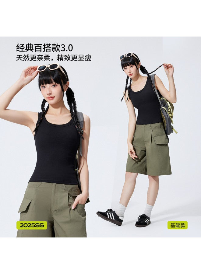 MIIOW 2025 New Women'S Solid Color Basic Versatile Tank Top, Sporty Breathable Fashionable Wearable Outside - Image 2