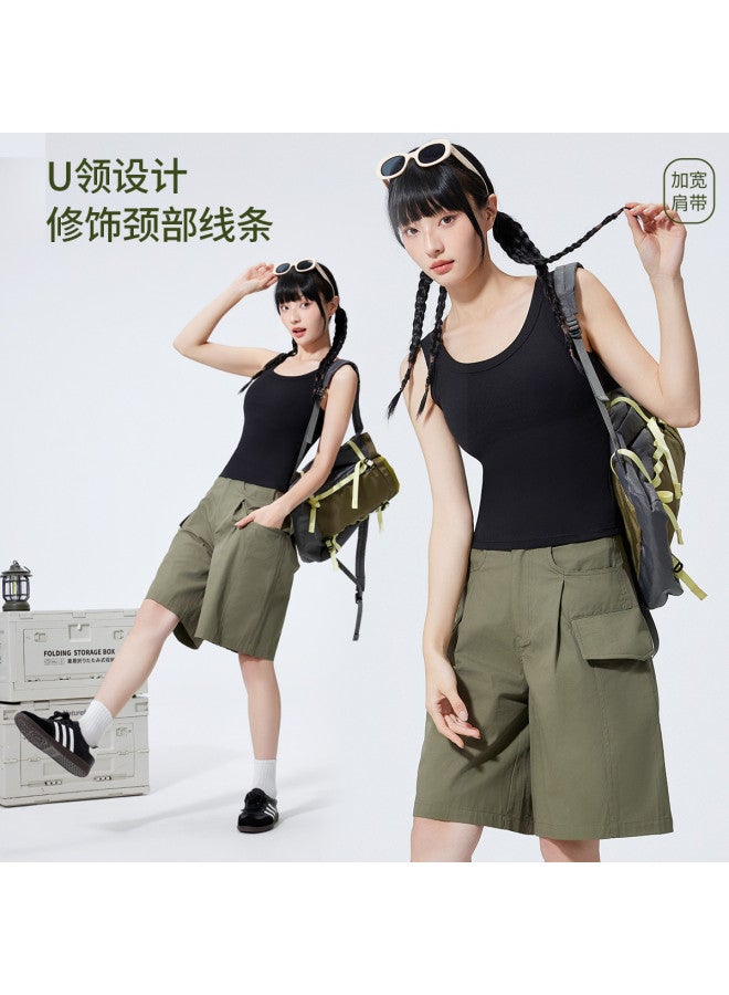 MIIOW 2025 New Women'S Solid Color Basic Versatile Tank Top, Sporty Breathable Fashionable Wearable Outside - Image 4