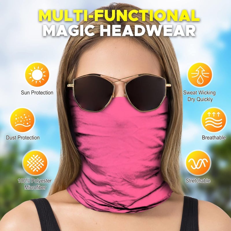 JOEYOUNG Headwear, Bandana, Neck Gaiter Head Wrap Headband Balaclava Magic Scarf - Image 2