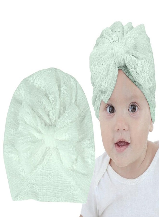 RedChimes Premium Flower Soft Head Wrap Stretchable Headband Super Elastic Band Hair Accessories for Baby Toddlers (Green) - Image 1