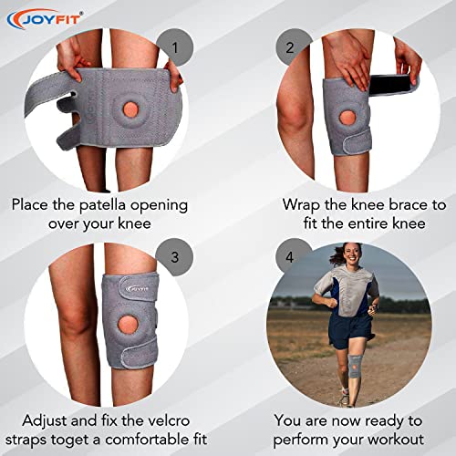 JoyFit Knee Cap for Men & Women | Pain Relief & Arthritis Support | Adjustable Neoprene Knee Brace with Anti-Slip Design for Gym, Sports, Running & Injury Recovery (1 Pc) - Image 5