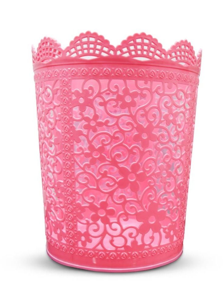 AKC Stylish Plastic Dustbin | PINK