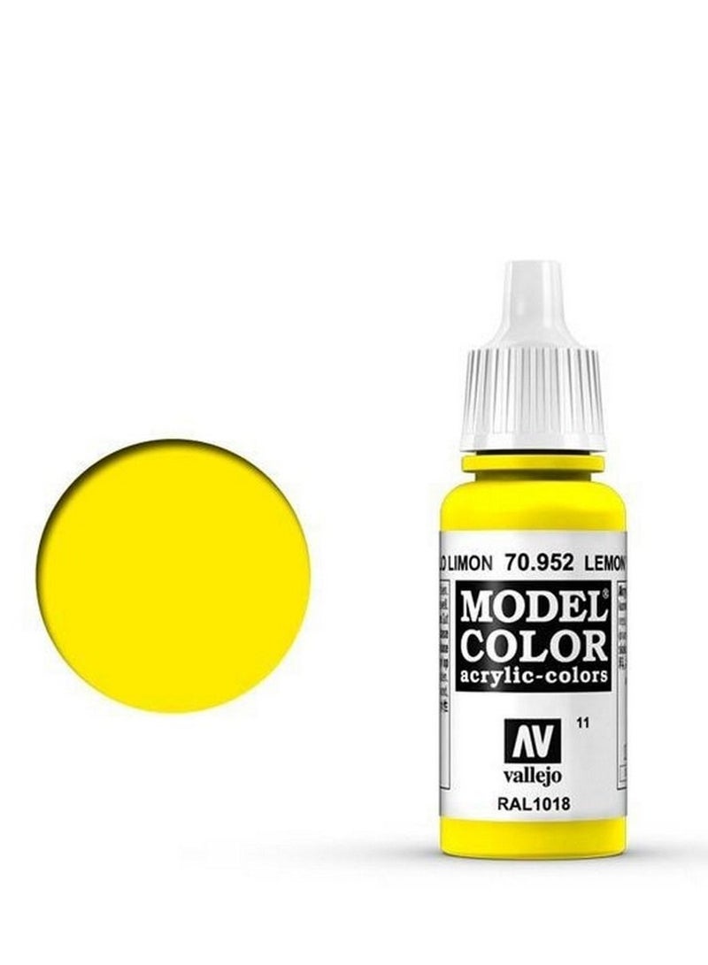 موديل كولور 952، أصفر ليموني، زجاجة 18 مل، طلاء أكريليك للمجسمات المصغرة والنماذج المصغرة