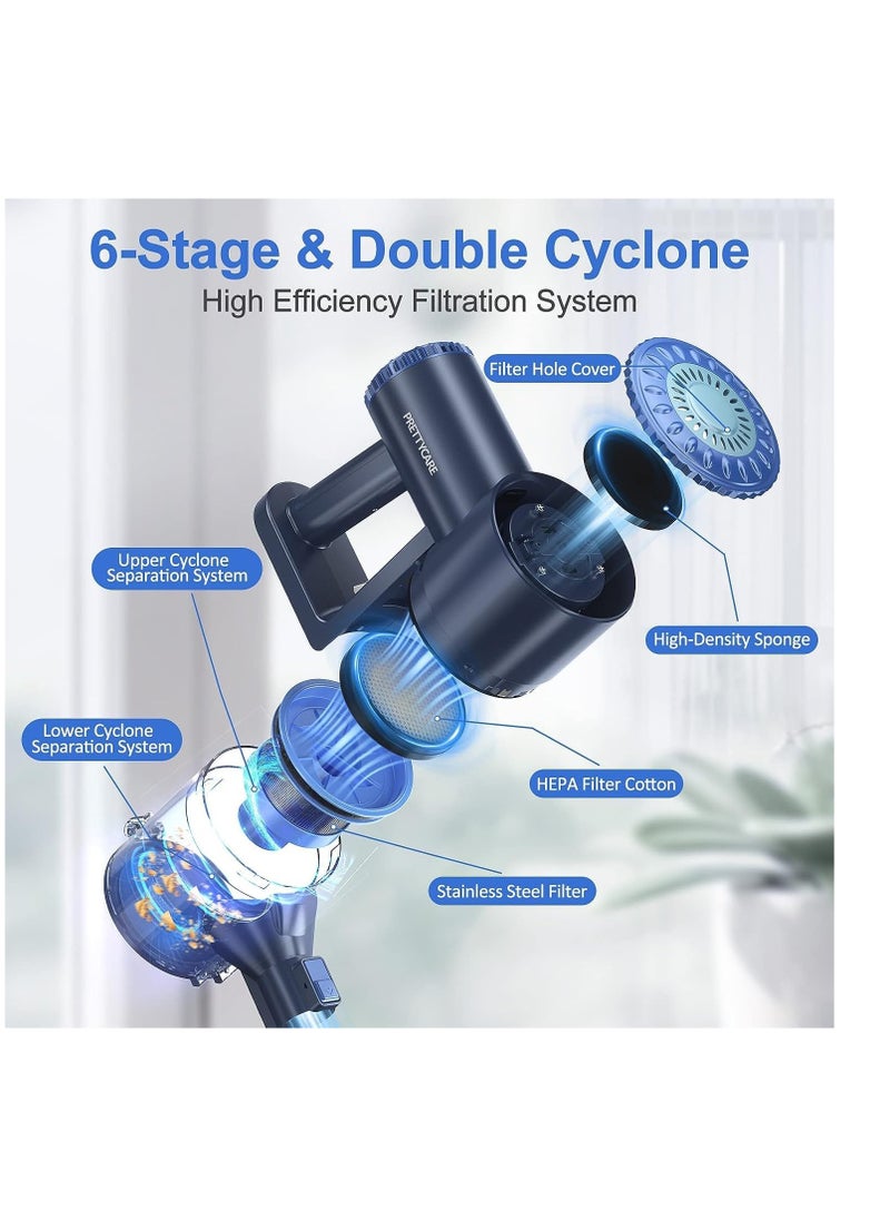 Generic Cordless Hand Vacuum Cleaner For Home Curvable Stick 180 Degree Home Cleaning Accessories Cordless Vacuum Cleaner Electric Floor Cleaning Machine  - Image 5