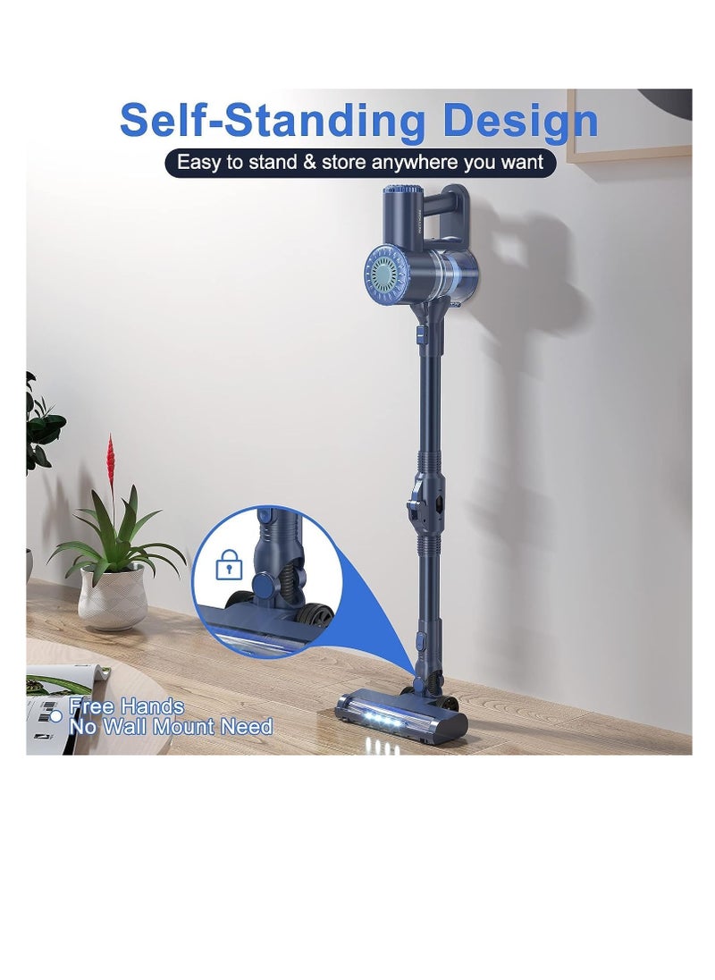 Generic Cordless Hand Vacuum Cleaner For Home Curvable Stick 180 Degree Home Cleaning Accessories Cordless Vacuum Cleaner Electric Floor Cleaning Machine  - Image 3
