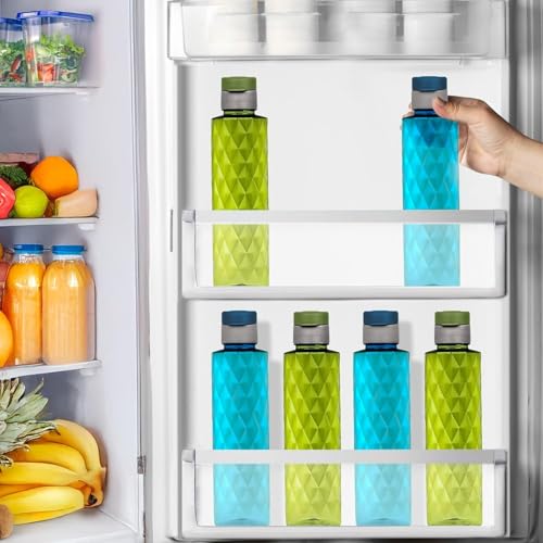 FLAIR 1000ml PET Water Bottles – Set of 6, Leak-Proof & Reusable Plastic Bottles for Fridge, Home, Office (Blue/Green, Set of 6, Forever) - Image 5