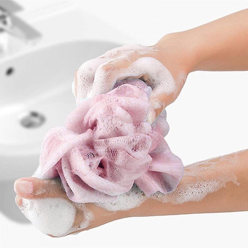 windforgecraft Back Scrubber, Bath Scrubber with Long Handle and Shower Glove Bath Ball Set, Easy Carrying Safe Cleaning Body Scrubbing Set for Arms, Legs, Chest, - Image 2