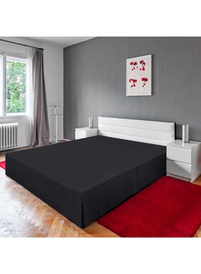 Utopia Bedding Twin Bed Skirt - Soft Quadruple Pleated Ruffle - Easy Fit With 15 Inch Tailored Drop - Hotel Quality, Shrinkage And Fade Resistant (Twin, Black) - Image 5