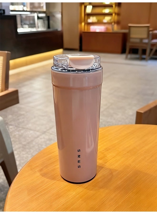 سميج ترمس قهوة للسفر من SMEG، سعة 550 مل، مصنوع من الفولاذ المقاوم للصدأ، معزول بتفريغ الهواء بدرجة 316، مناسب للطعام، لون وردي - Image 1