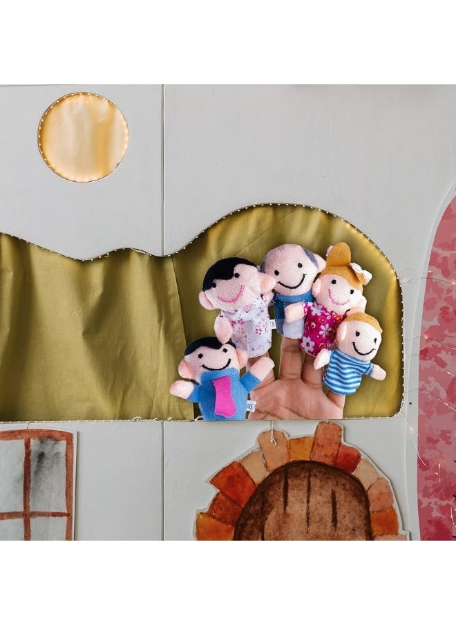 Super Z Outlet Super Z Outlet Mini Grandparents, Mom & Dad, Brother & Sister Family Style Finger Puppets for Children, Shows, Playtime, Schools - 6 Piece (Family 1)  - Image 5