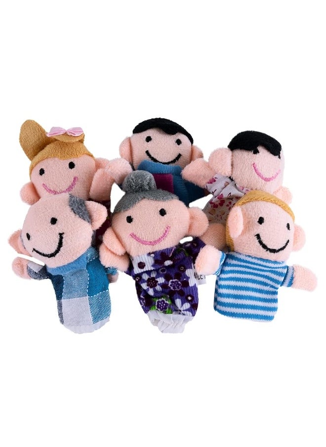 Super Z Outlet Super Z Outlet Mini Grandparents, Mom & Dad, Brother & Sister Family Style Finger Puppets for Children, Shows, Playtime, Schools - 6 Piece (Family 1)  - Image 2
