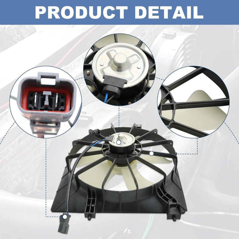 JDMSPEED Radiator Cooling Fan 620-219 Right Side Replacement for Honda Civic 2001-2005 - Image 5