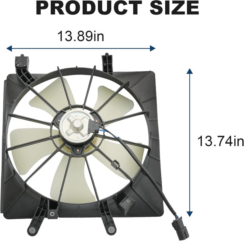 JDMSPEED Radiator Cooling Fan 620-219 Right Side Replacement for Honda Civic 2001-2005 - Image 4