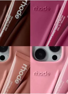rhode iPhone 16 Pro Max Silicone Case Lip Holder for Cell Phone, Lip Gloss Adhesive Sleeve for Phone, Lip Holder Stick-on Phone Case, Back Stick On Holder for iPhone Phones (Grey)  - Image 3