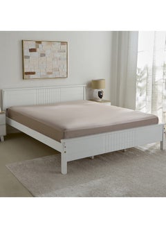 Home Box Opulent Luxe Solid Cotton Super King Fitted Sheet - 200x200+40 cm  - Image 1