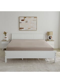 Home Box Opulent Luxe Solid Cotton Super King Fitted Sheet - 200x200+40 cm  - Image 2