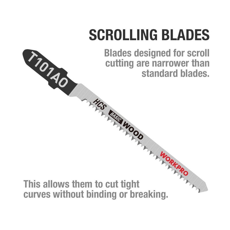 WORKPRO مجموعة شفرات منشار كهربائي T-Shank من WORKPRO تتكون من 25 قطعة مع علبة تخزين، مصنوعة من HCS/HSS/BIM، شفرات متنوعة لقطع الخشب والبلاستيك والمعادن - Image 5