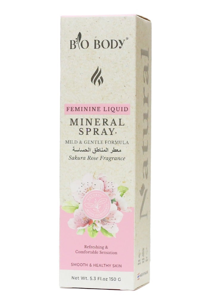 bio-body Feminine Liquid Mineral Spray Sakura Rose 150ml - Image 2
