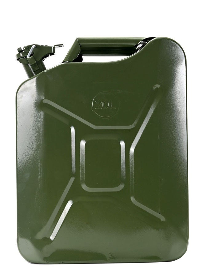 لوازم جالون أخضر حديد 20 لتر - عبوة وقود معدنية متينة مزودة بحلقة مطاطية مانعة للتسرب، مثالية لتعبئة البنزين أو الديزل أو الماء، ومناسبة للاستخدام في السيارات والورش وحالات الطوارئ - Image 2