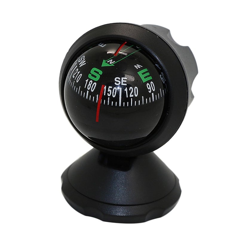 Adjustable Mini Car Compass Ball with Adhesive for Dashboard Navigation and Vehicle Interior Decoration - Image 2