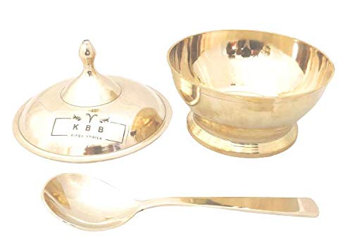 KBB Bronze/KANSA Serving Bowl|Serving Donga| with Serving Spoon - Image 3