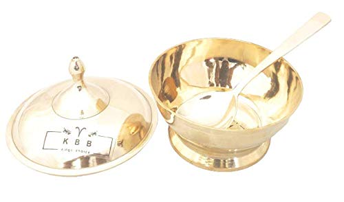 KBB Bronze/KANSA Serving Bowl|Serving Donga| with Serving Spoon - Image 4