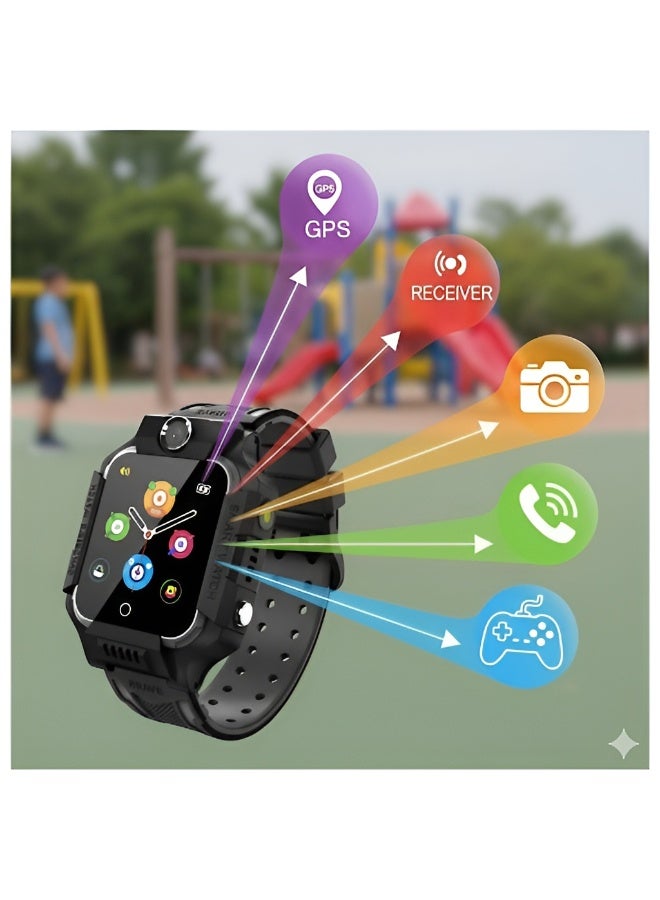 Nabi Z7PLUS Kids Smartwatch with Camera, GPS, HD Screen, and IP67 Waterproof Rating – For ages 3 and up - Black - Image 3