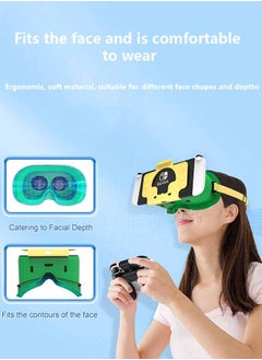 ديفاسو سماعة رأس VR مطورة لنموذج Switch OLED - عدسات HD قابلة للتعديل وحزام رأس مريح، مجموعة Labo VR نظارات ثلاثية الأبعاد متوافقة مع ملحقات Switch.  - Image 3